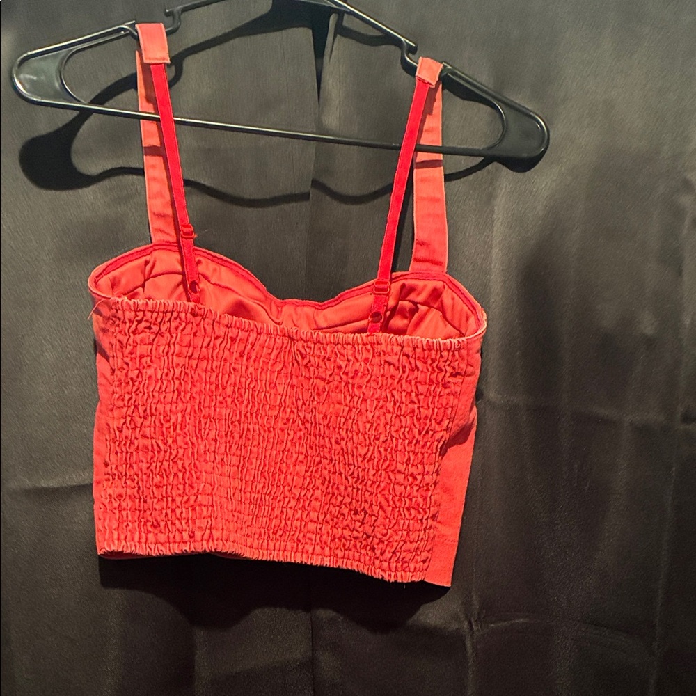 Flying Tomato Red Embroidered Crop Top - Picture 4 of 4